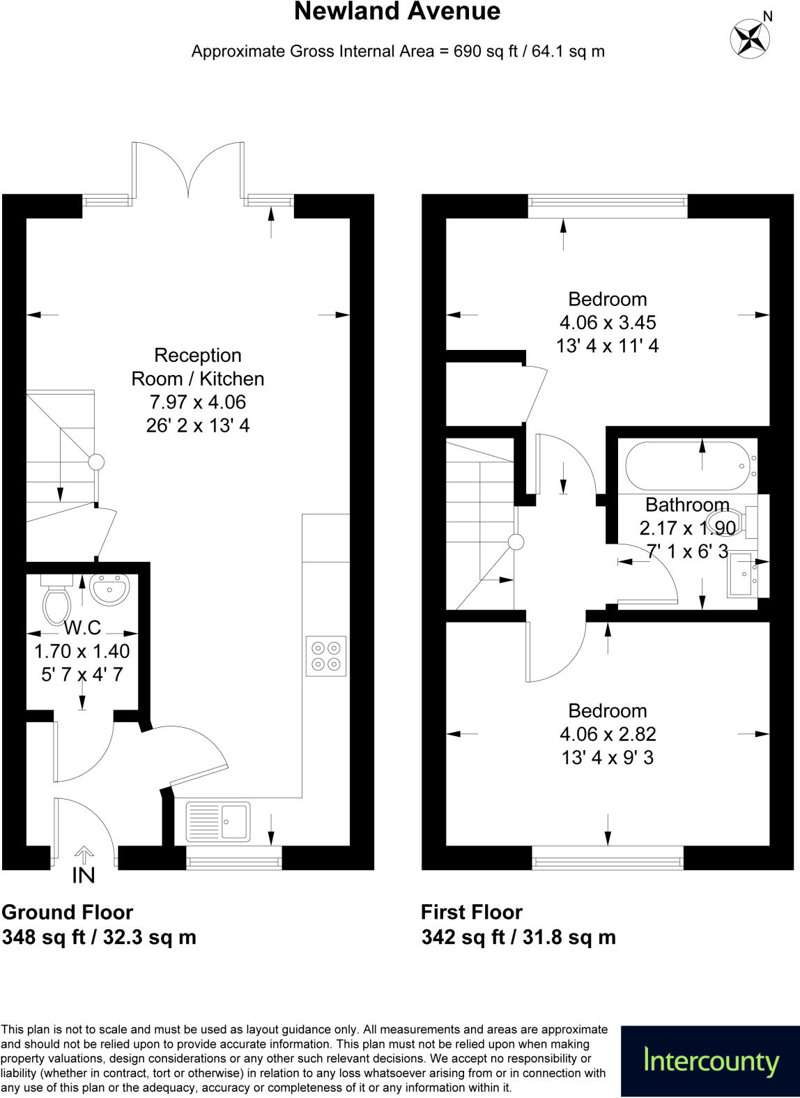 Newland Avenue, Bishop's Stortford, Hertfordshire, CM23 floorplan