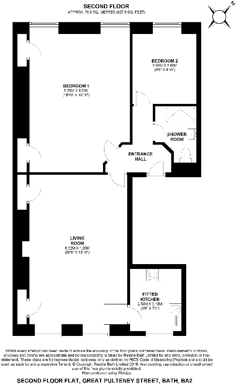 Great Pulteney Street floorplan