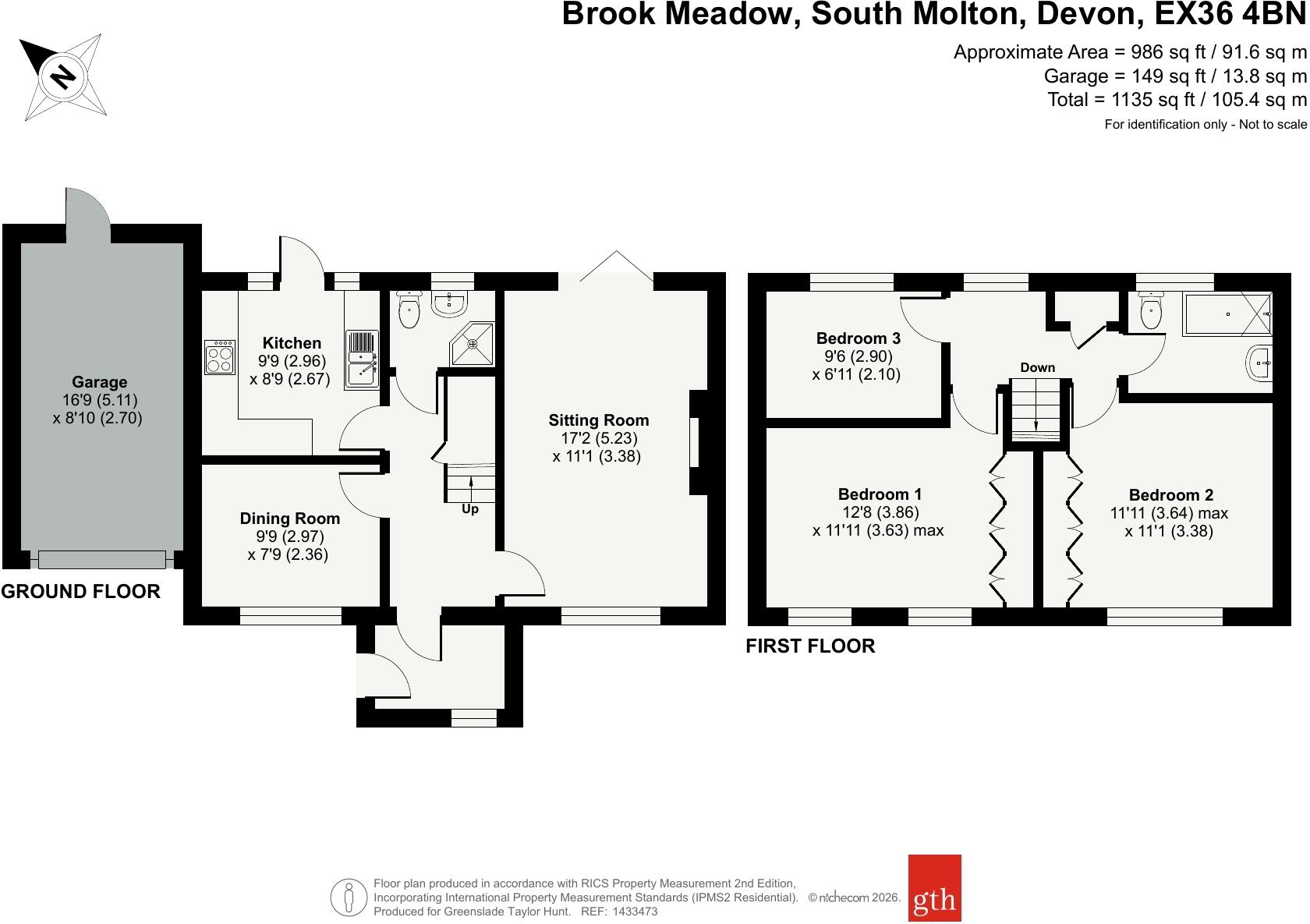 Brook Meadow, South Molton, Devon, EX36 floorplan