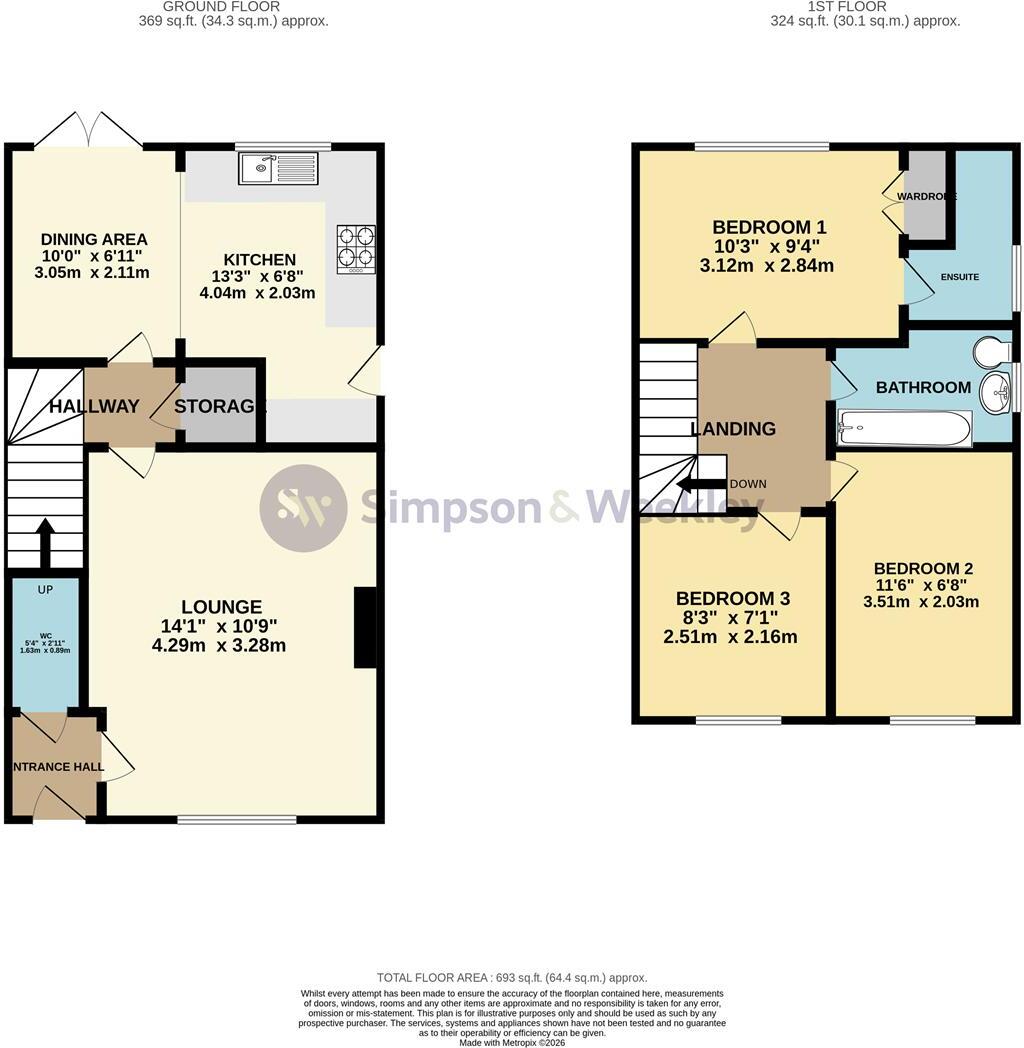 NN8 Pershore Close, Wellingborough floorplan
