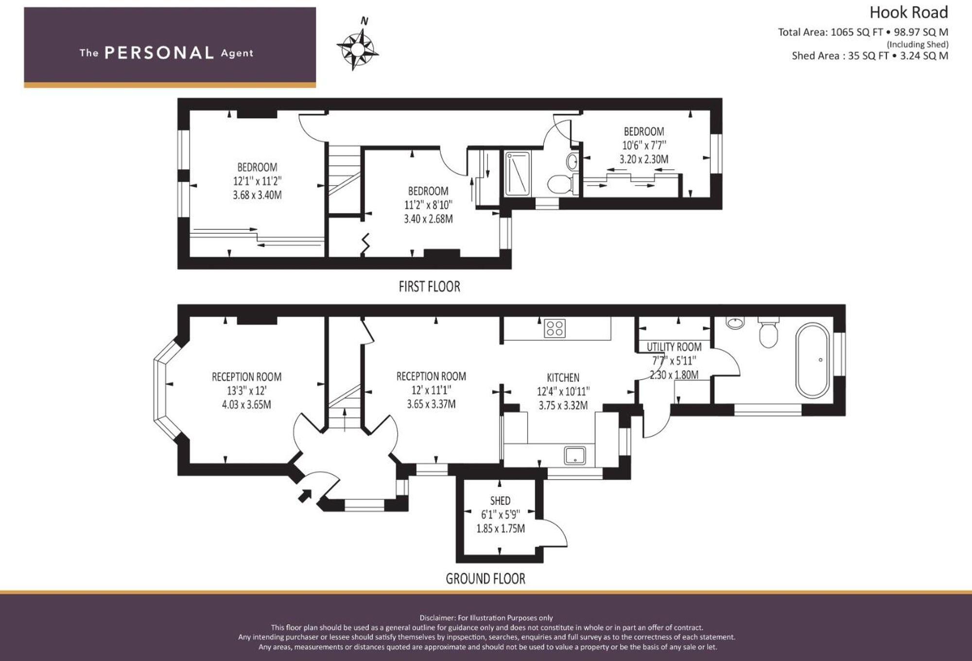 Hook Road, Epsom, KT19 floorplan