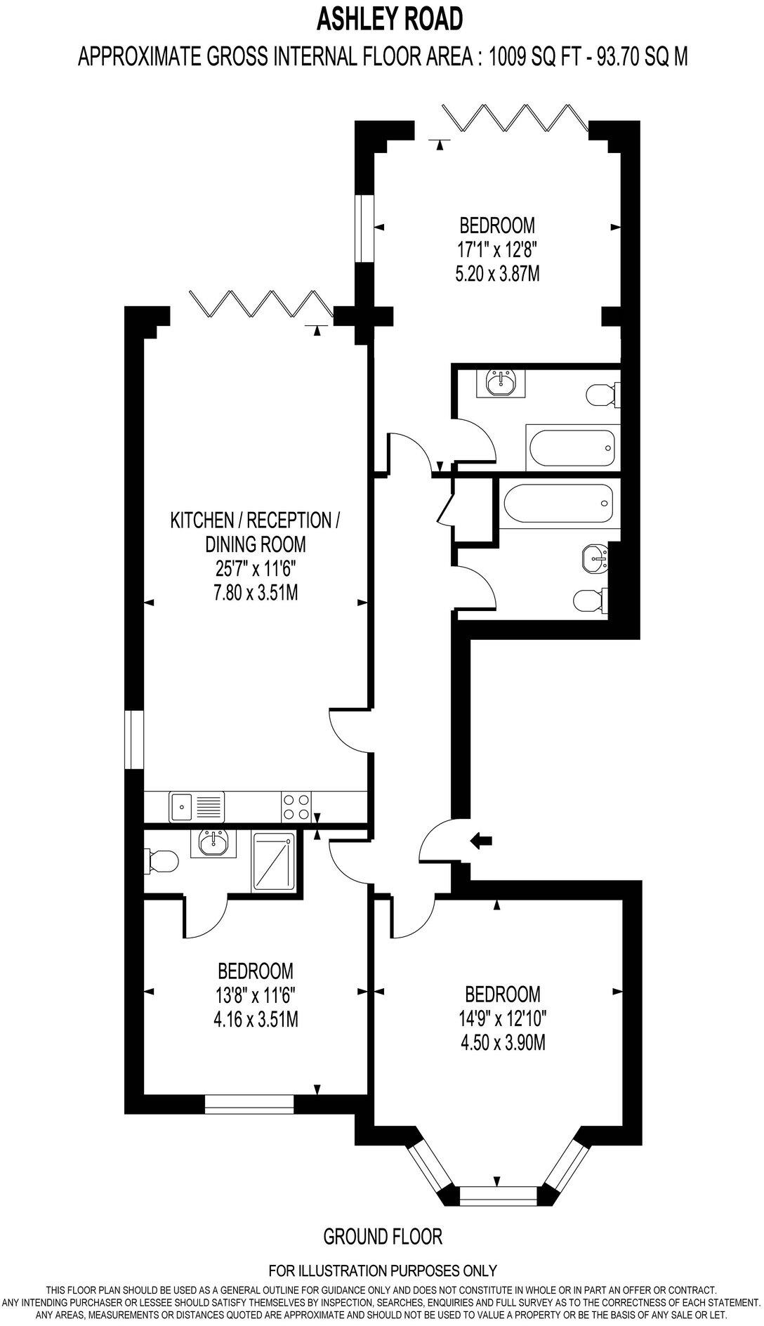 Ashley Road, Walton-on-Thames, KT12 floorplan