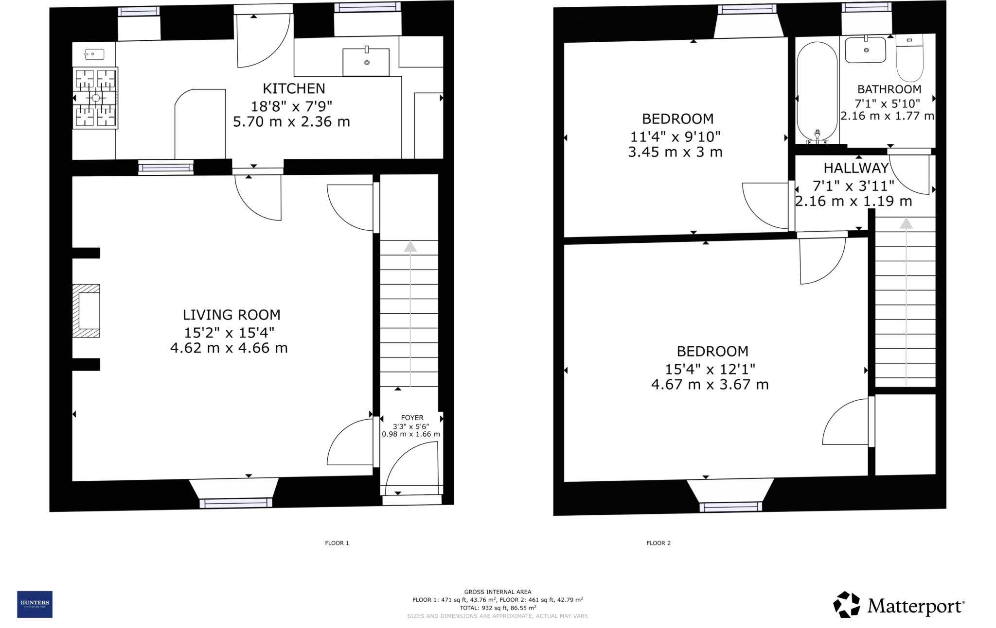 Woodbine Cottages, Barmoor Ln, Ryton floorplan