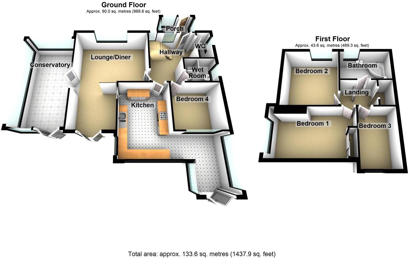 Oakfield Close, Elland floorplan