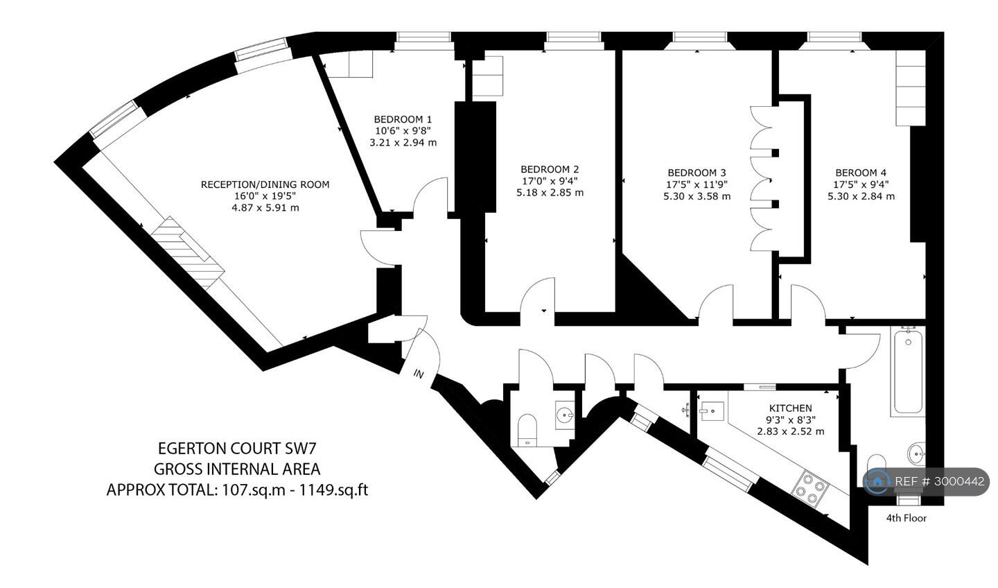 Egerton Court, London, SW7 floorplan