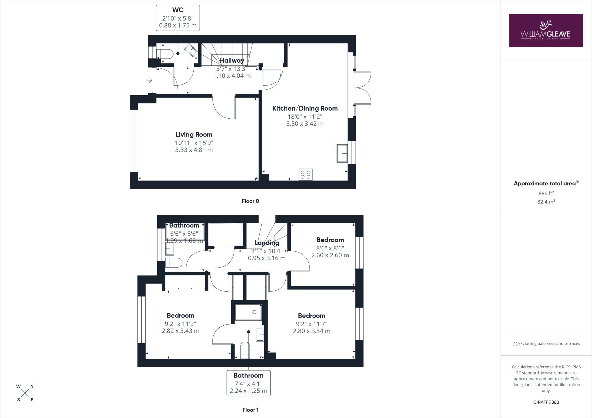 Ffordd Glynne, Penymynydd, Chester, Flintshire, CH4 floorplan