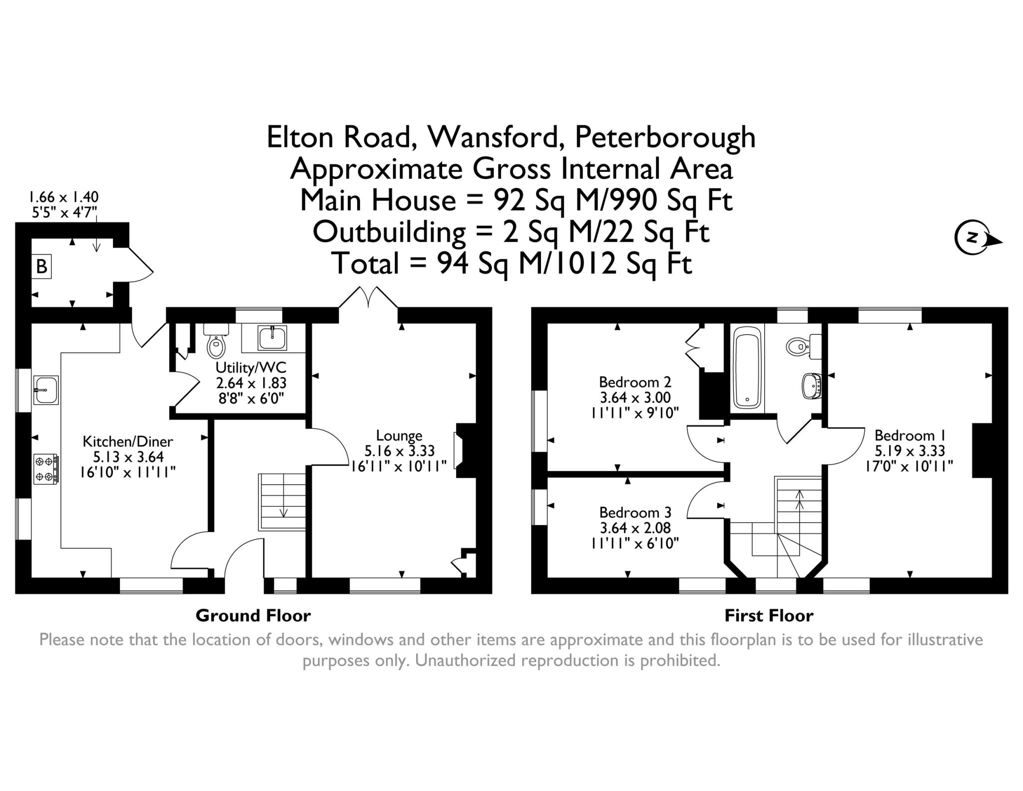 Elton Road, Wansford, Peterborough floorplan
