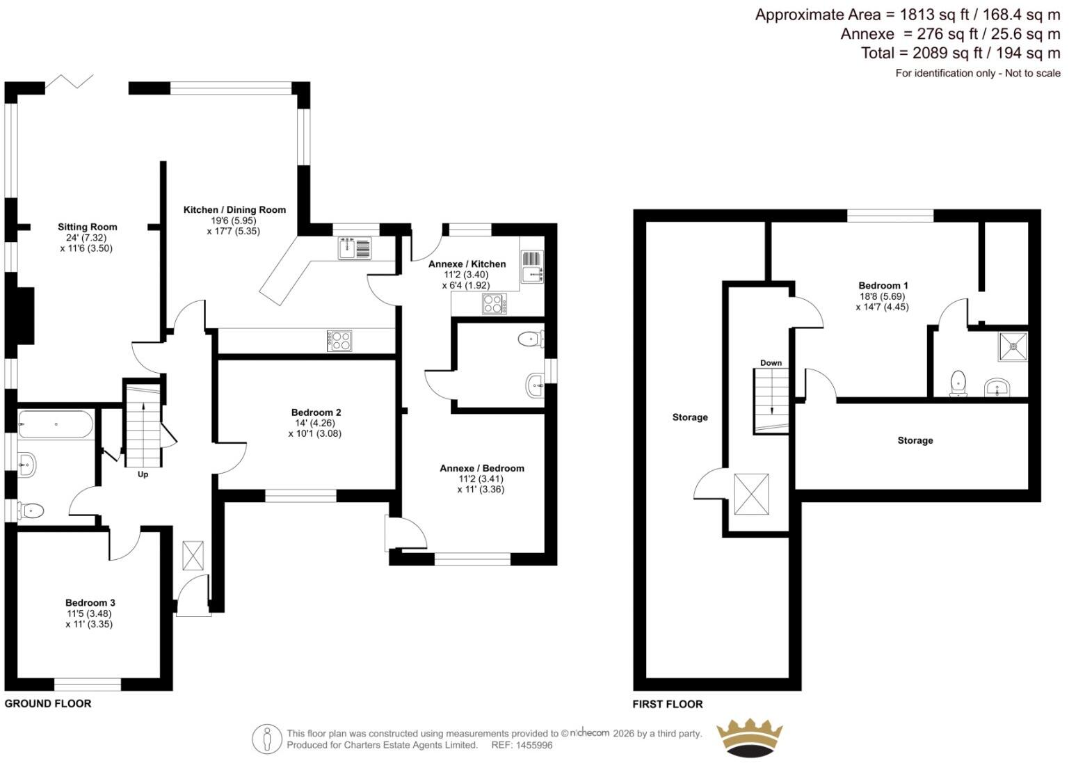 Cissbury Gardens, Findon Valley, Worthing, West Sussex, BN14 floorplan