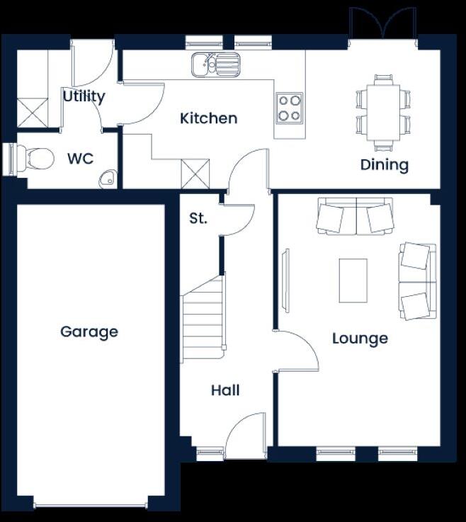 Dol Y Ddraig, Abercanaid, Merthyr Tydfil floorplan