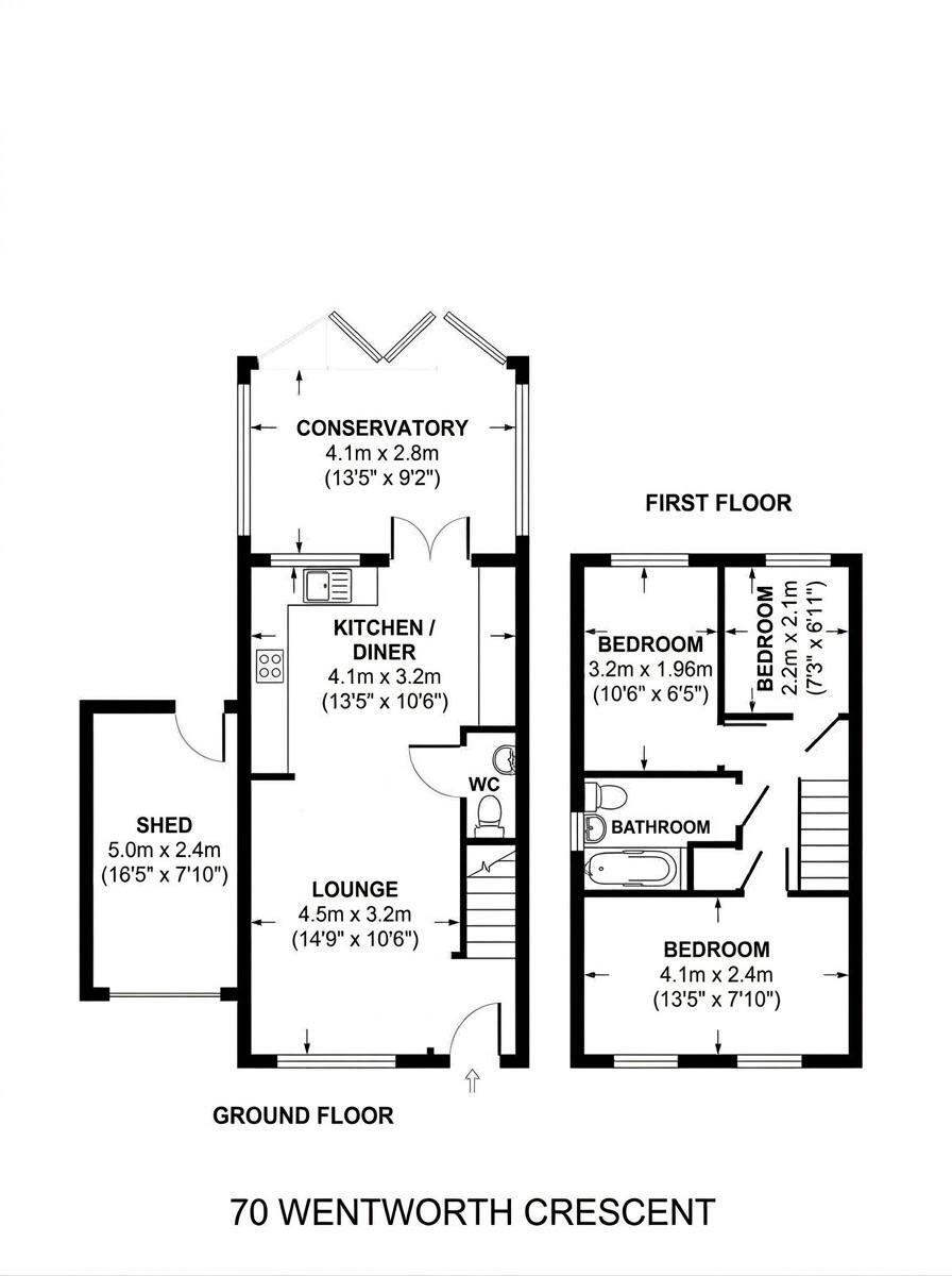 Wentworth Crescent, Bradford floorplan