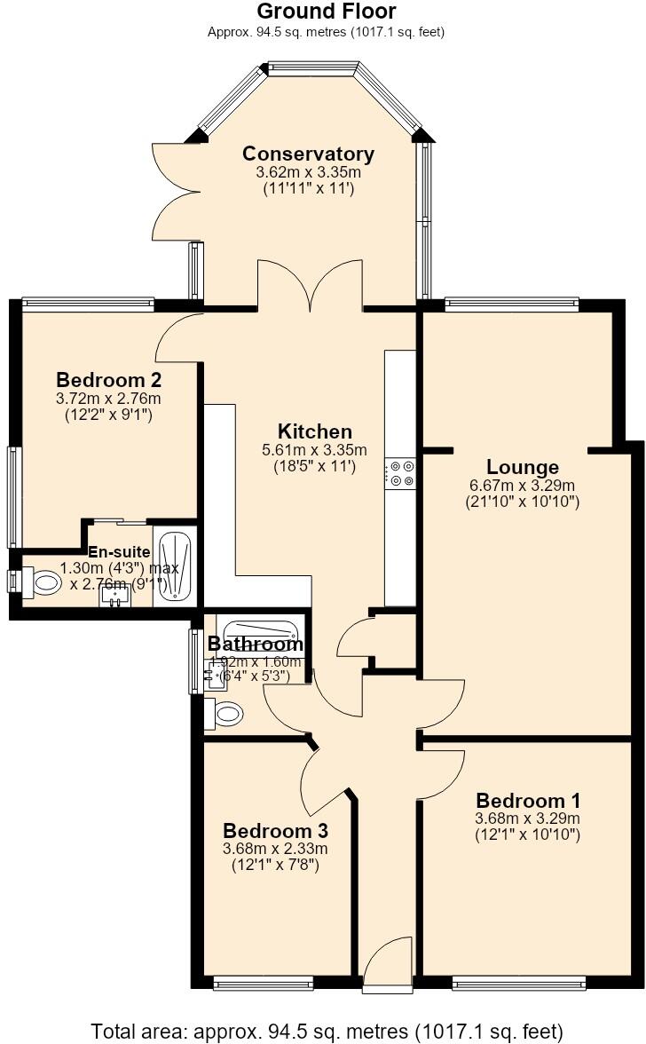 University Close, Syston, Leicestershire. LE7 2AY floorplan
