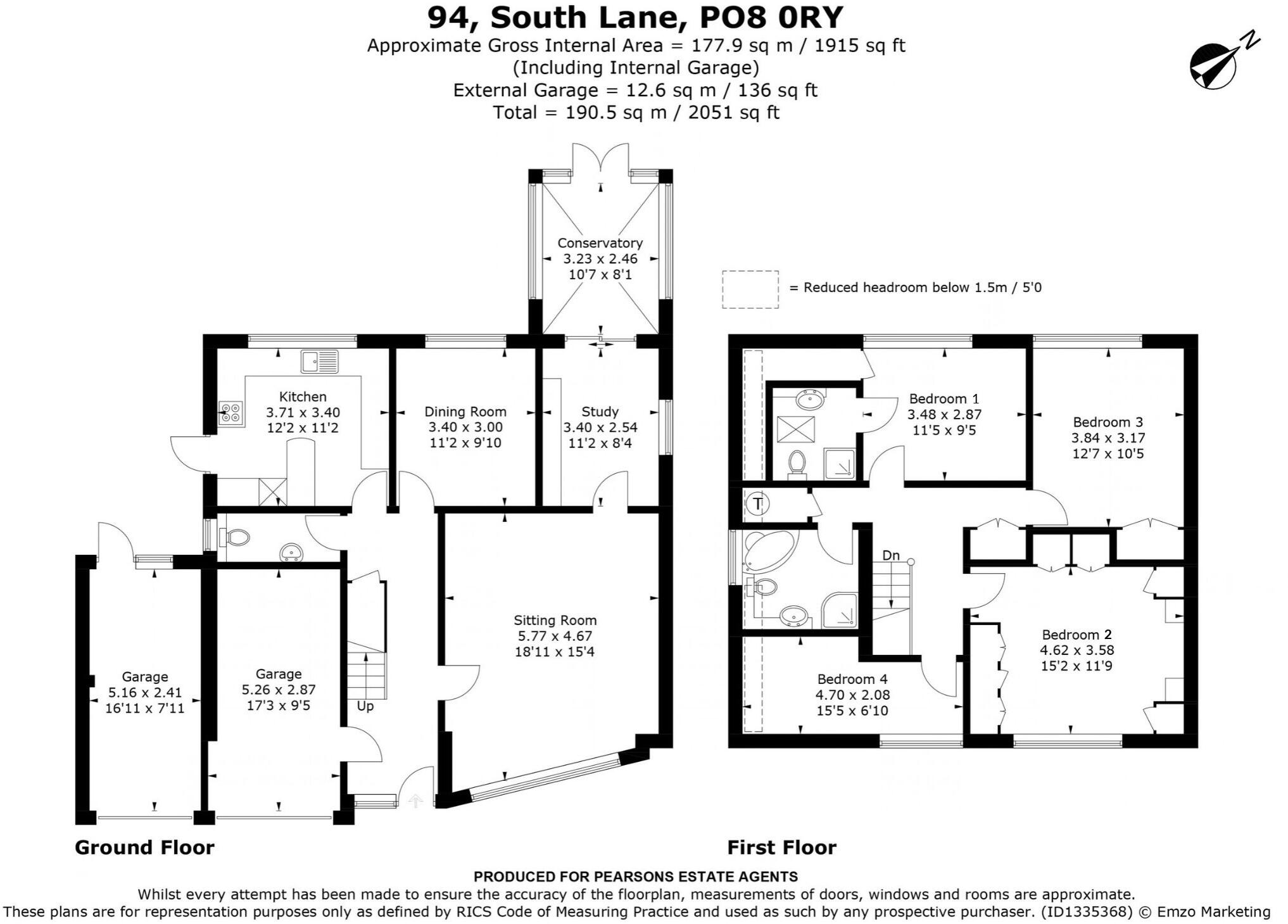 South Lane, Clanfield floorplan