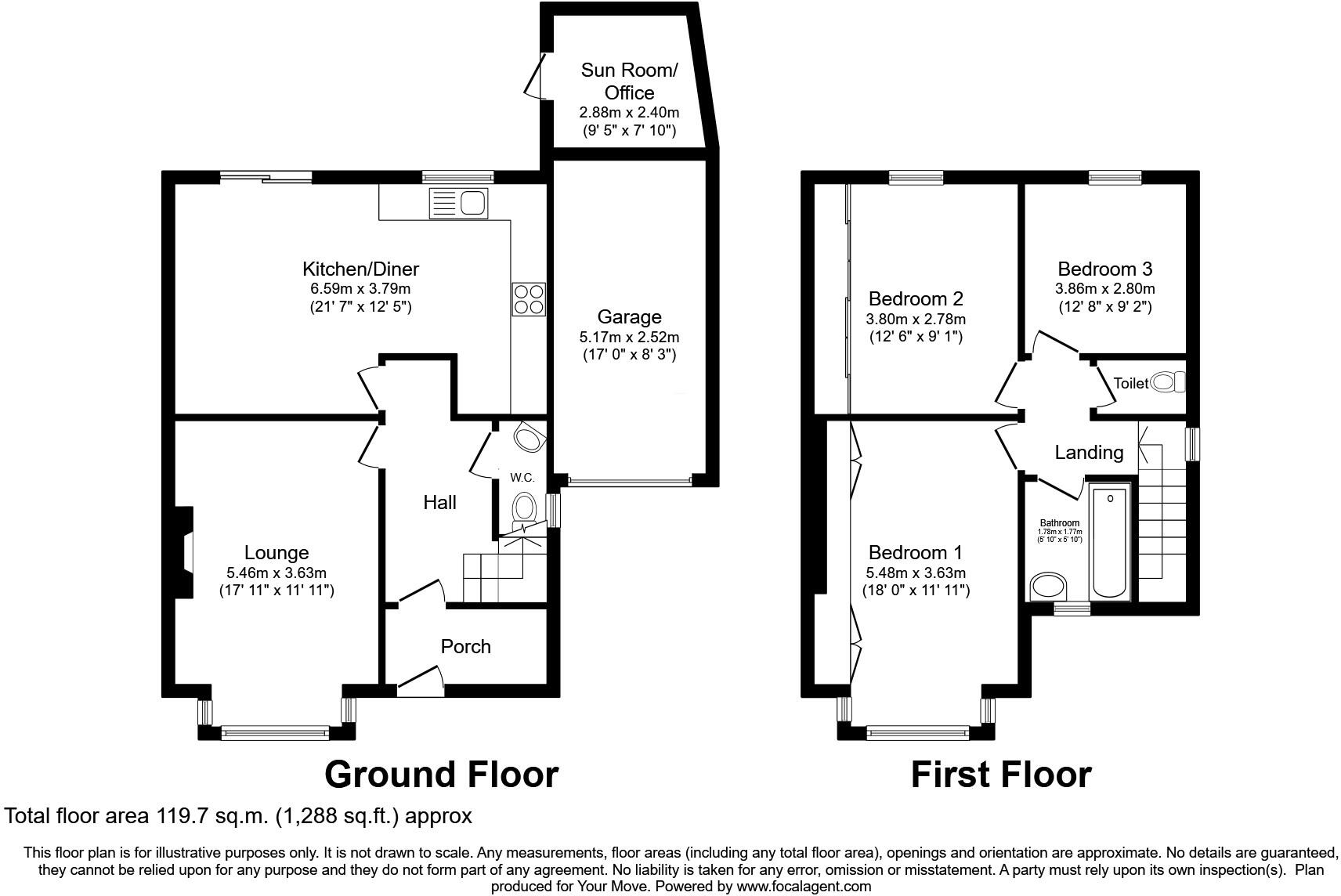Earls Road, Whitehaven, Cumbria, CA28 floorplan
