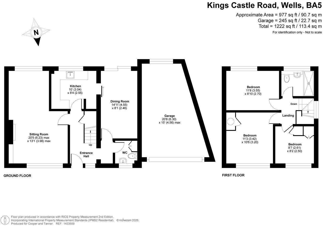 Kings Castle Road, Wells, BA5 floorplan