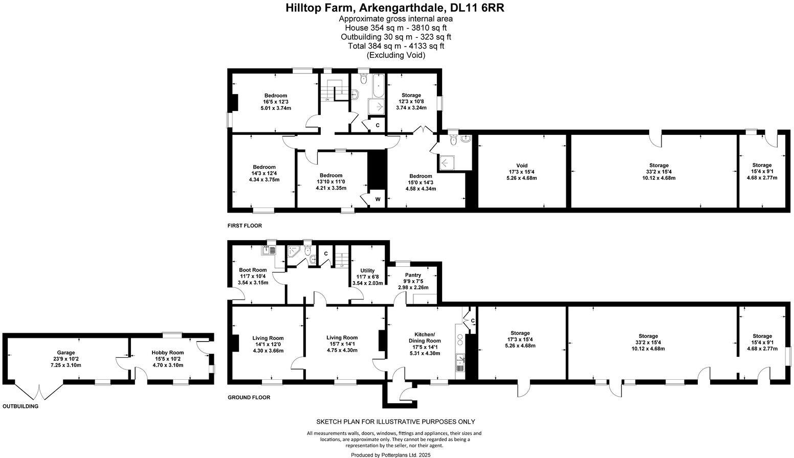 Hill Top Farm, Arkengarthdale, Richmond, DL11 6RR floorplan