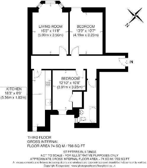 2 (3F1) St Peters Buildings, Edinburgh EH3 9PG floorplan