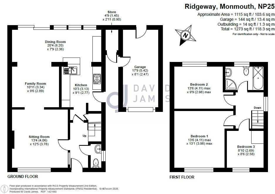Ridgeway, Wyesham, Monmouth, Monmouthshire, NP25 floorplan