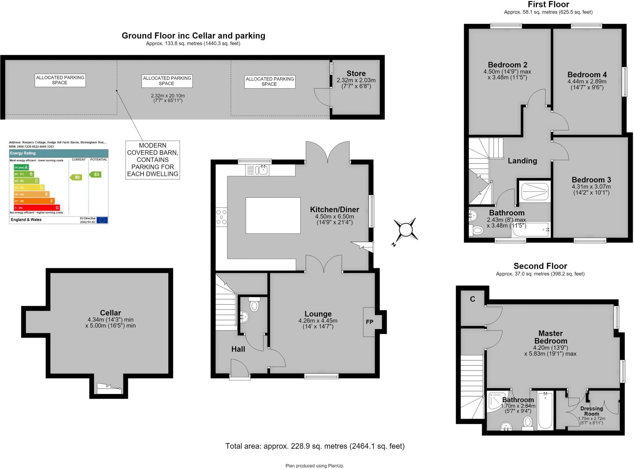 Hodge Hill Farm Barns, Birmingham Road, Kidderminster floorplan