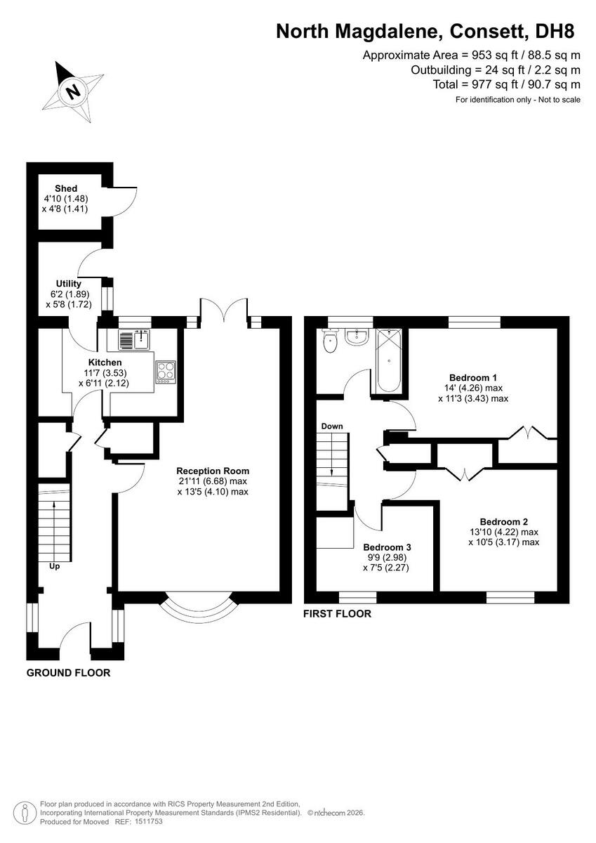 North Magdelene, Consett, DH8 6 floorplan