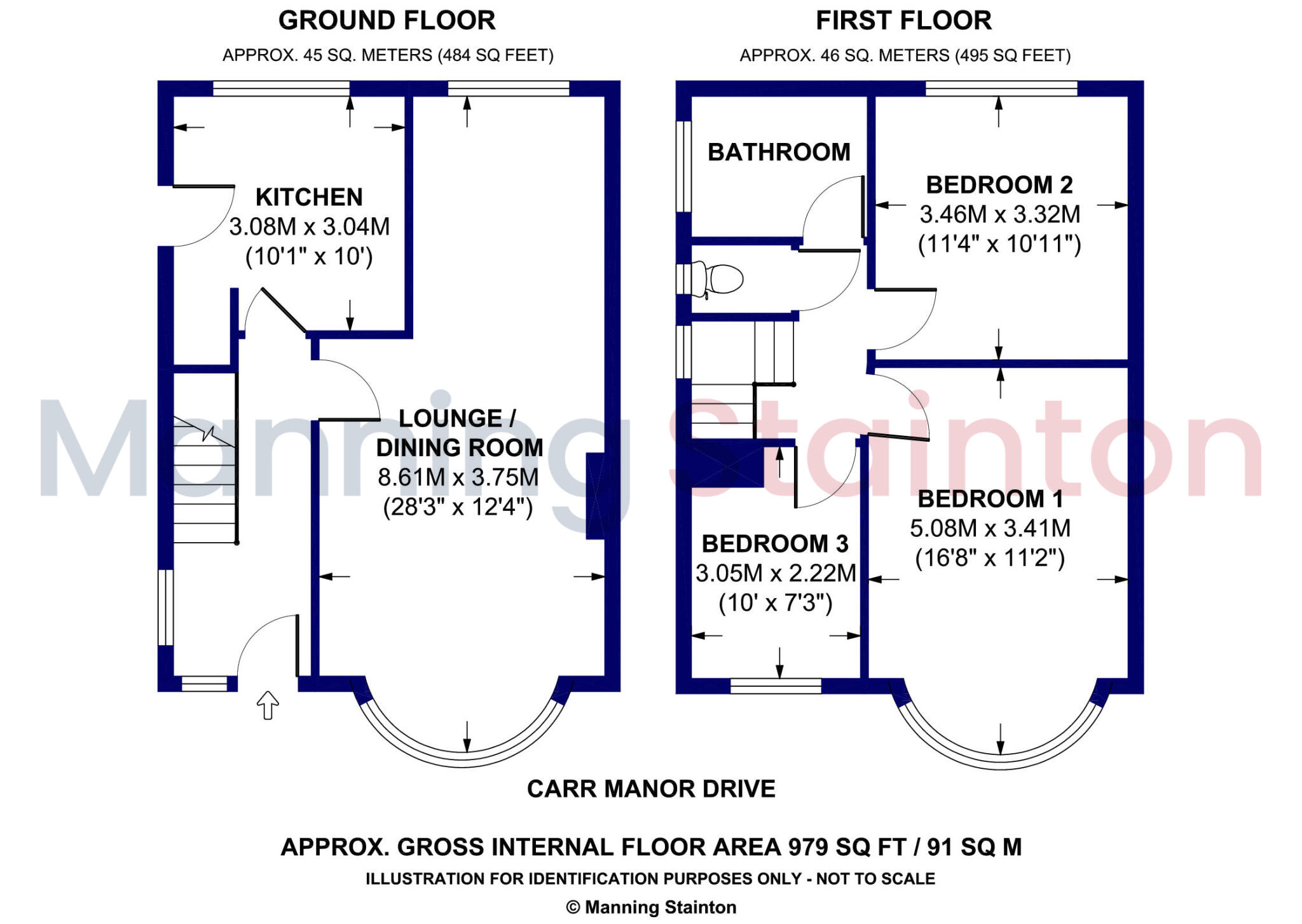 Carr Manor Drive, Moortown, Leeds, West Yorkshire floorplan
