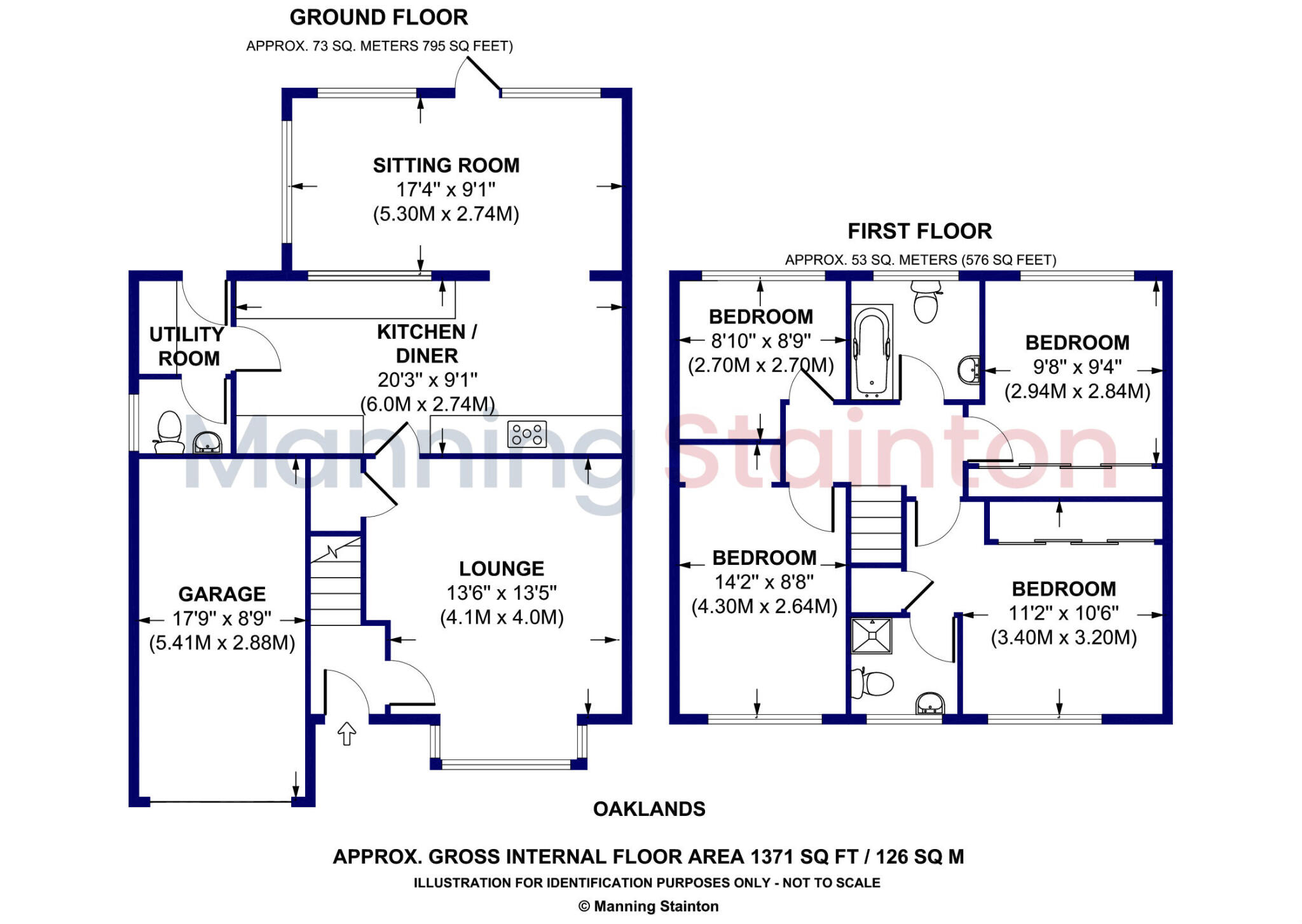 Oaklands, Robin Hood, Wakefield, West Yorkshire floorplan