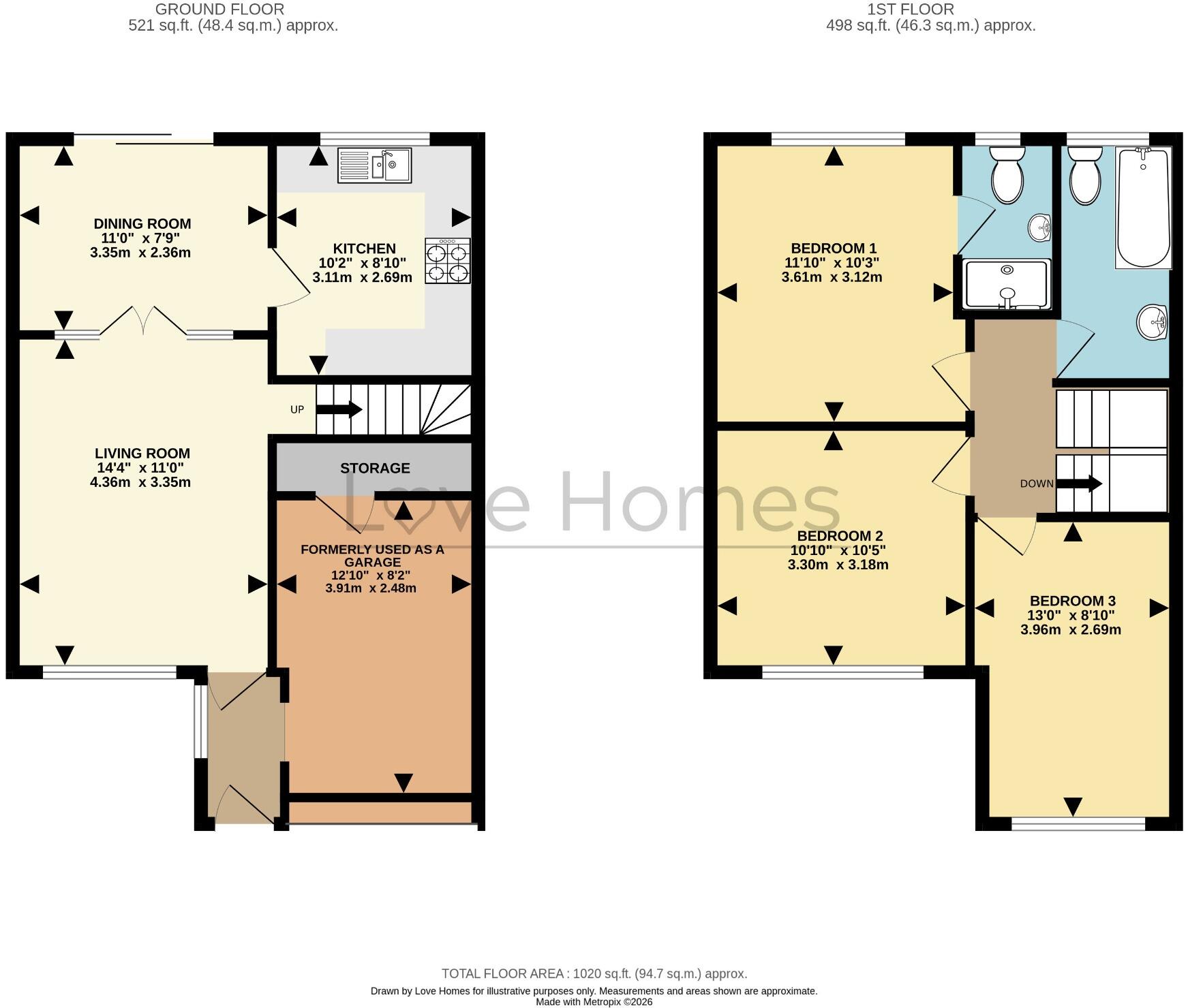Larkway, Flitwick floorplan