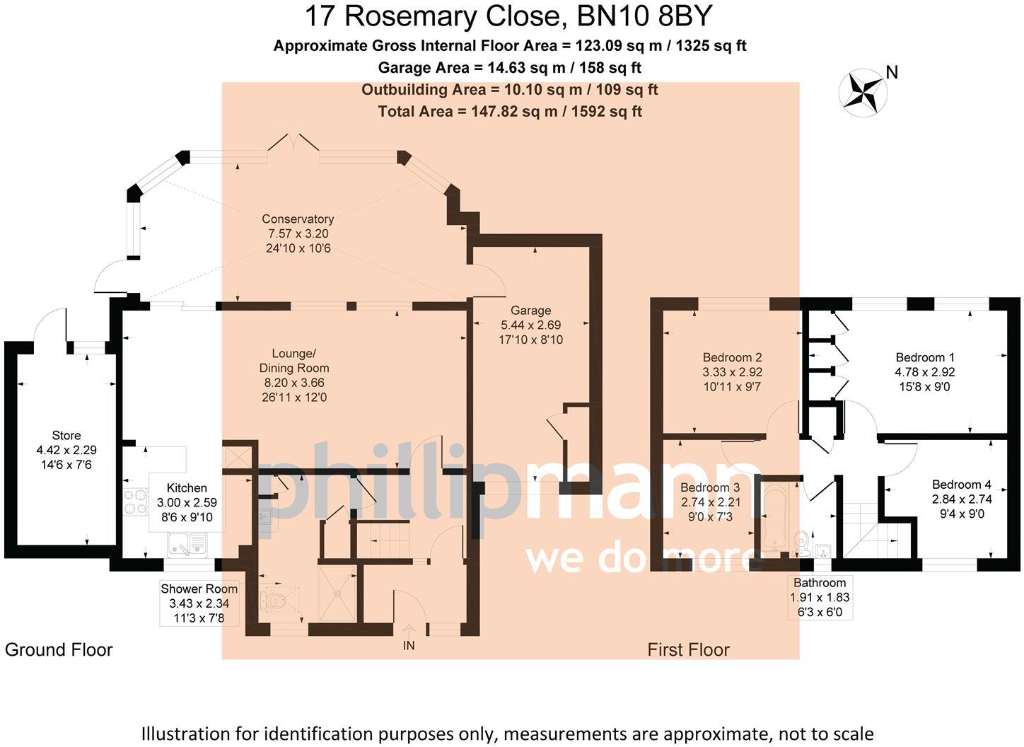 Rosemary Close, Peacehaven floorplan