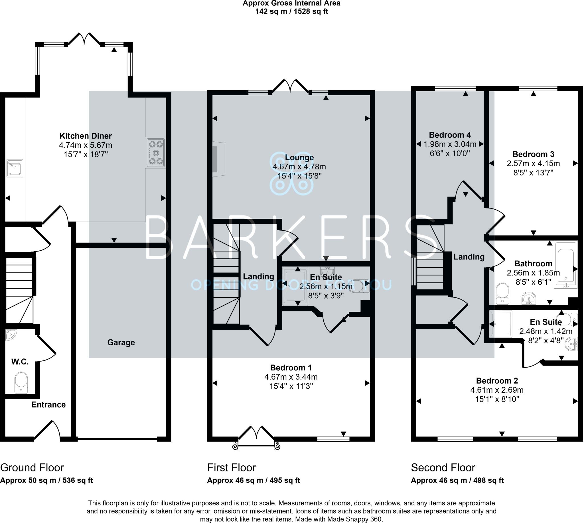 Threelands, Birkenshaw floorplan