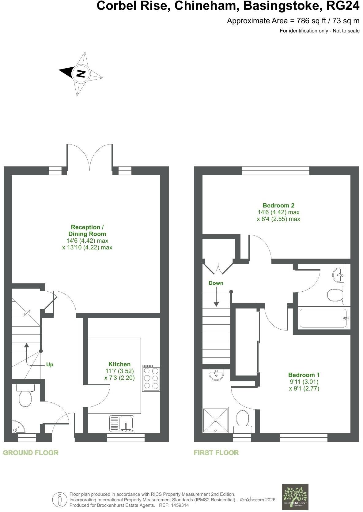 Corbel Rise , Basingstoke RG24 8BT floorplan