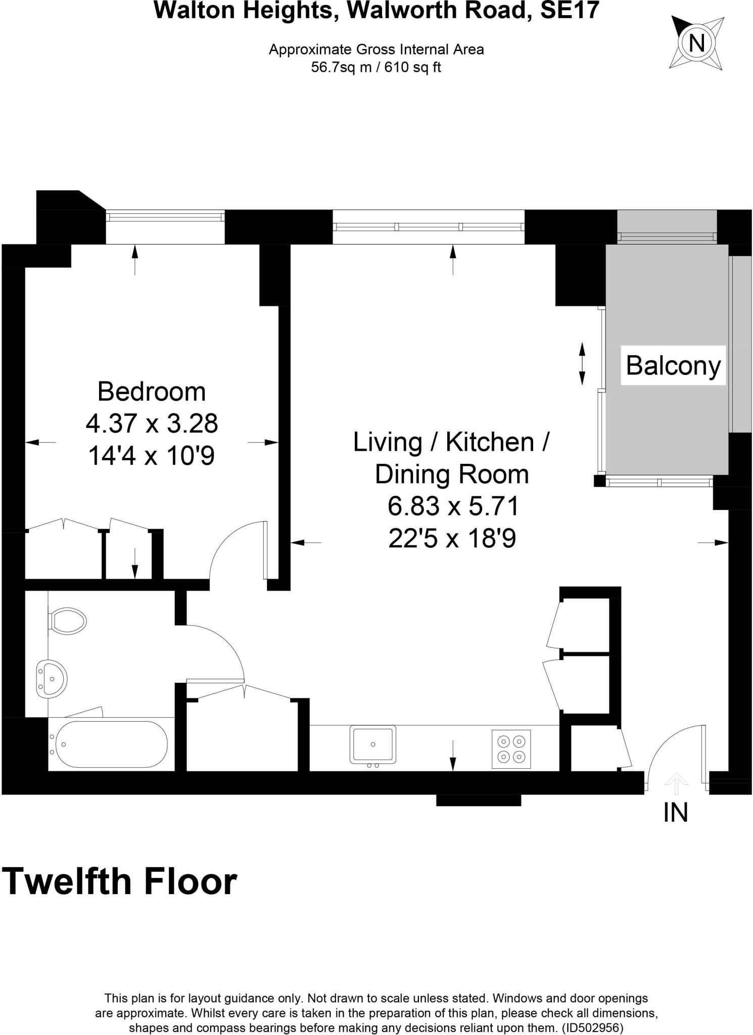 Walton Heights, Walworth Road, SE17 floorplan
