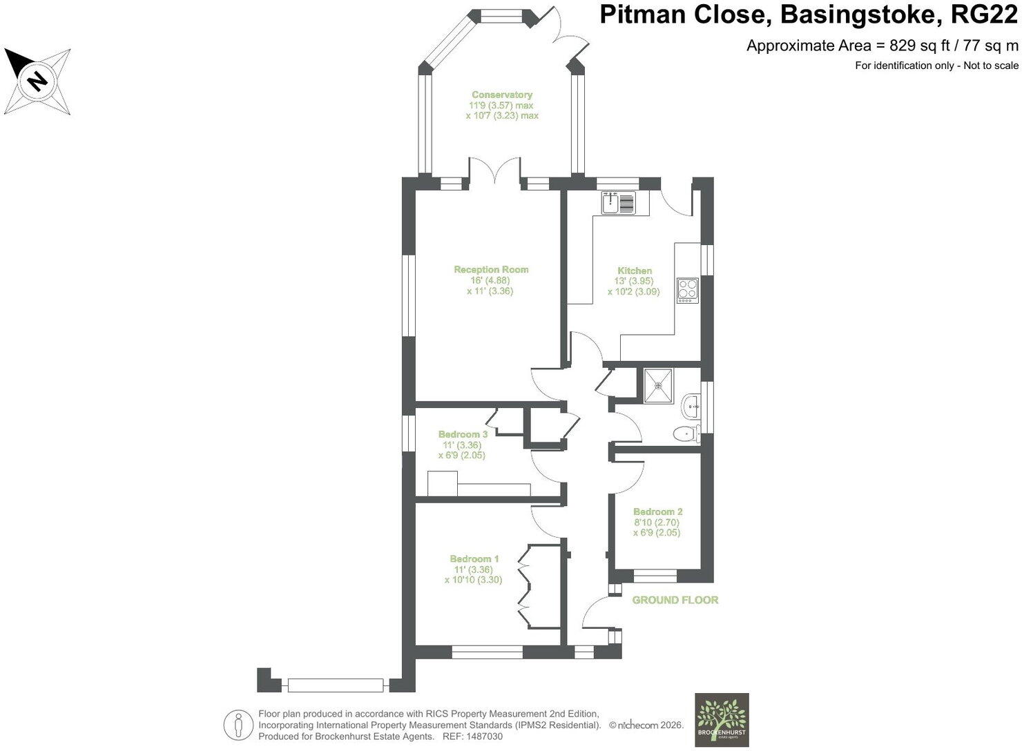 Pitman Close, Basingstoke RG22 6LX floorplan