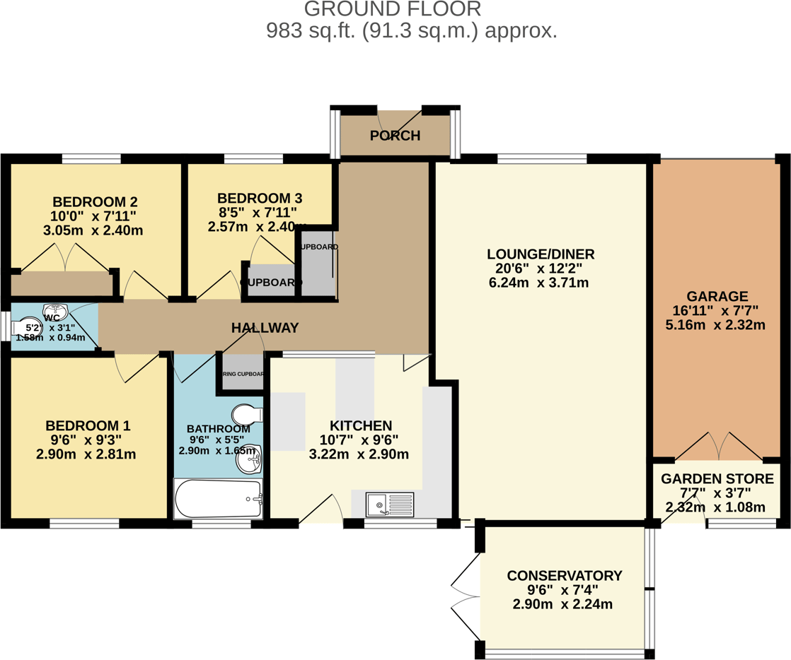 Norwich Close, Taunton, TA1 floorplan