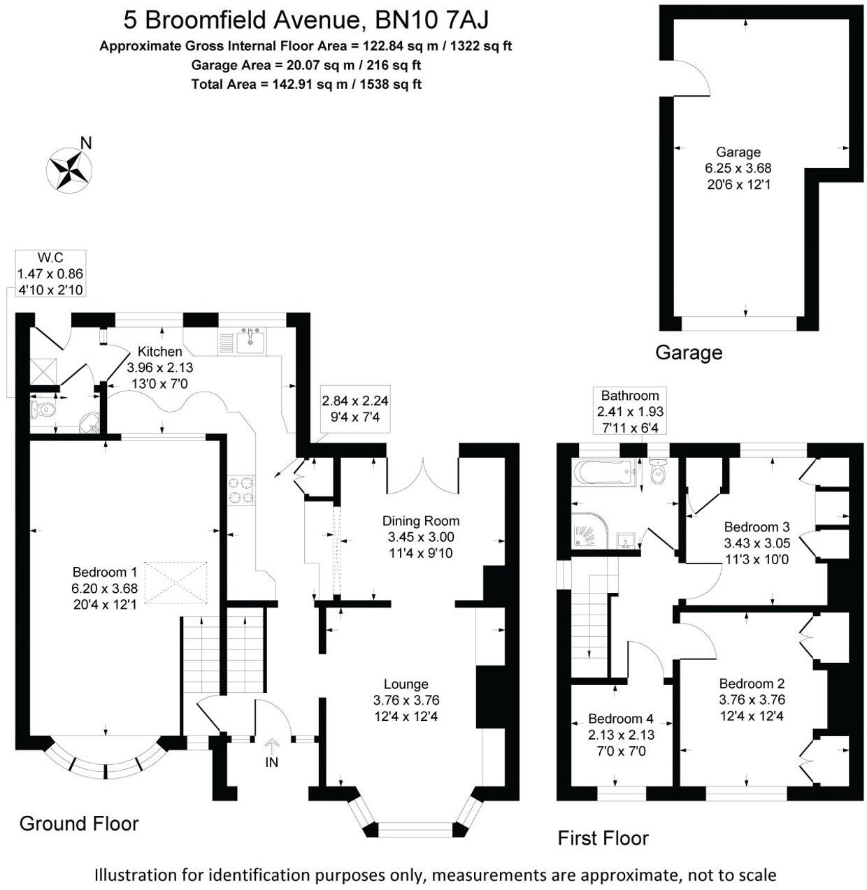 Broomfield Avenue, Telscombe Cliffs, BN10 7AJ floorplan