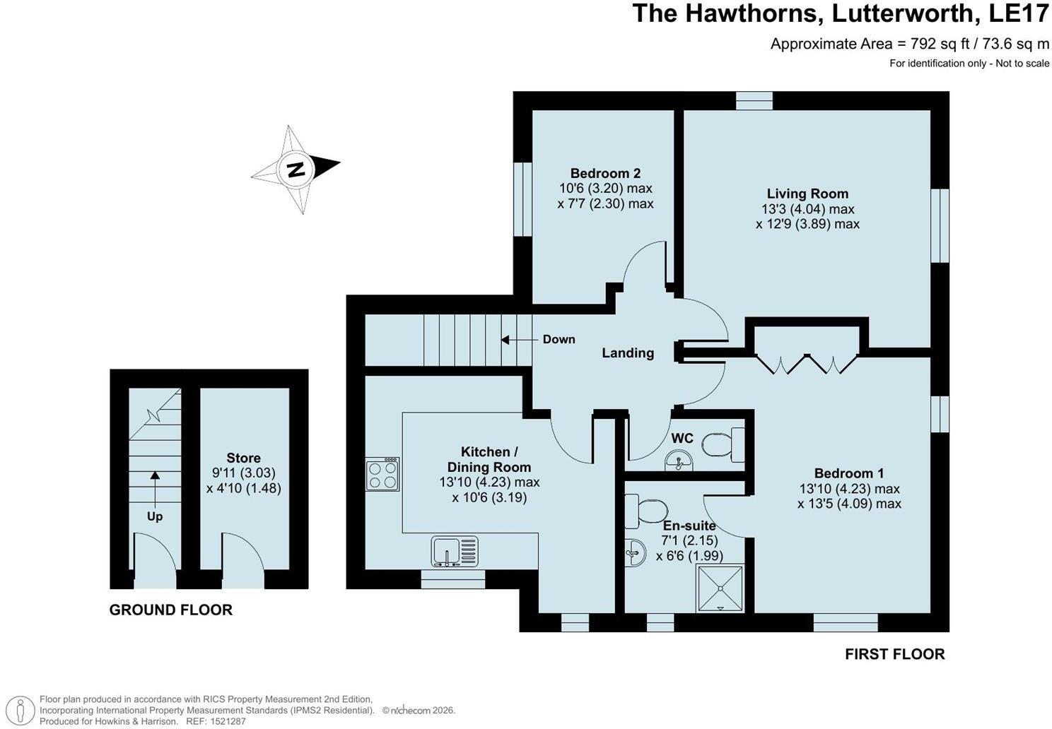 The Hawthorns, Lutterworth, LE17 floorplan