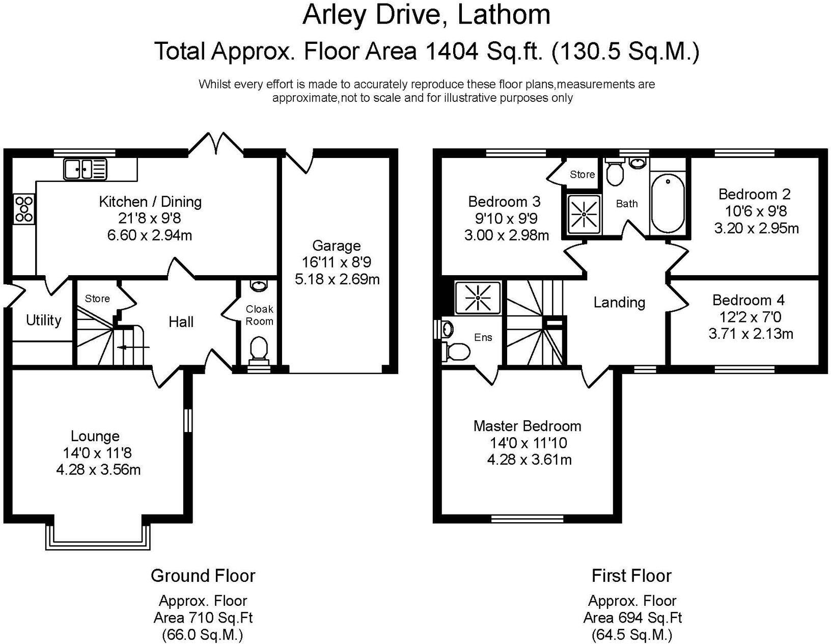 Arley Drive, Lathom, WN8 floorplan