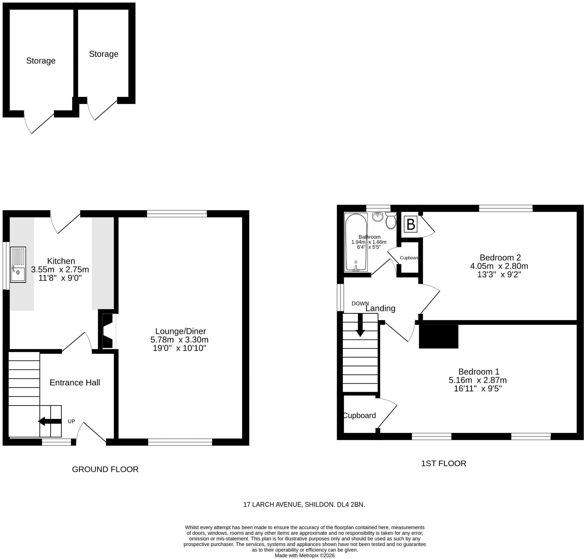 Larch Avenue, Shildon floorplan