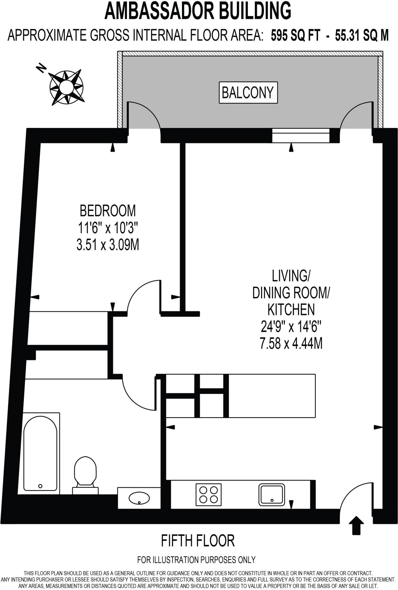 Ambassador Building, Nine Elms, London, SW11 floorplan