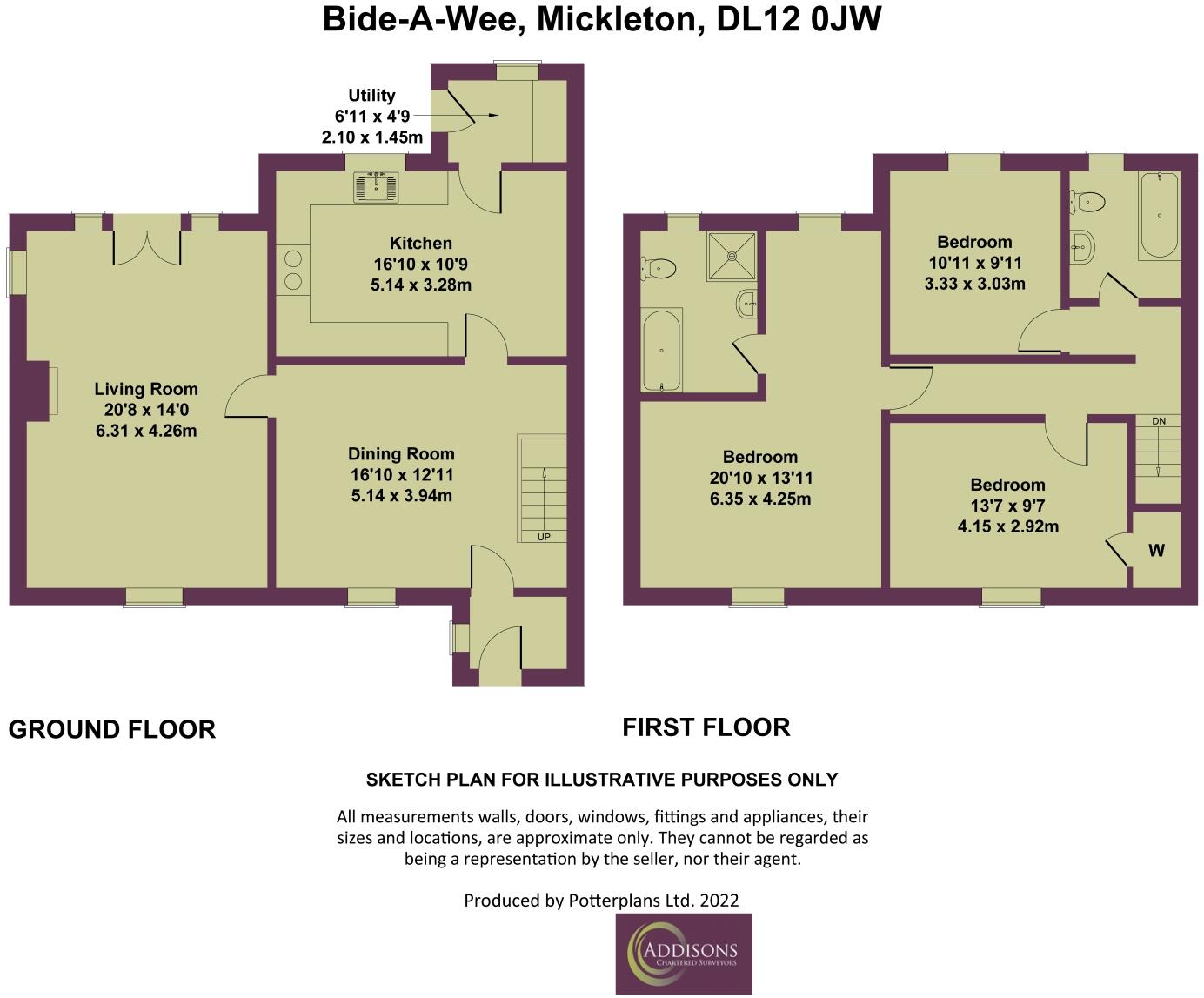 , Mickleton , County Durham, DL12 floorplan