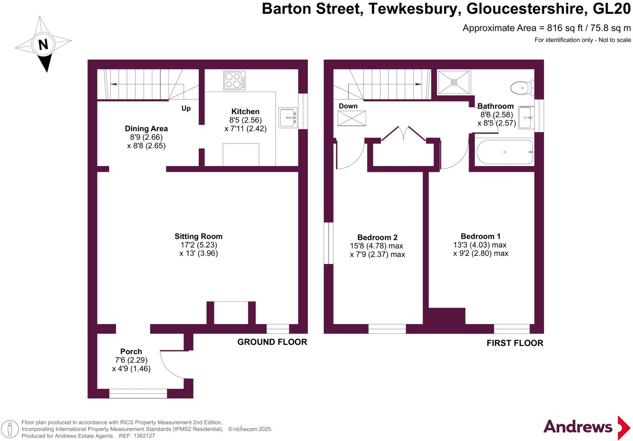 Barton Street, Tewkesbury, Gloucestershire, GL20 floorplan