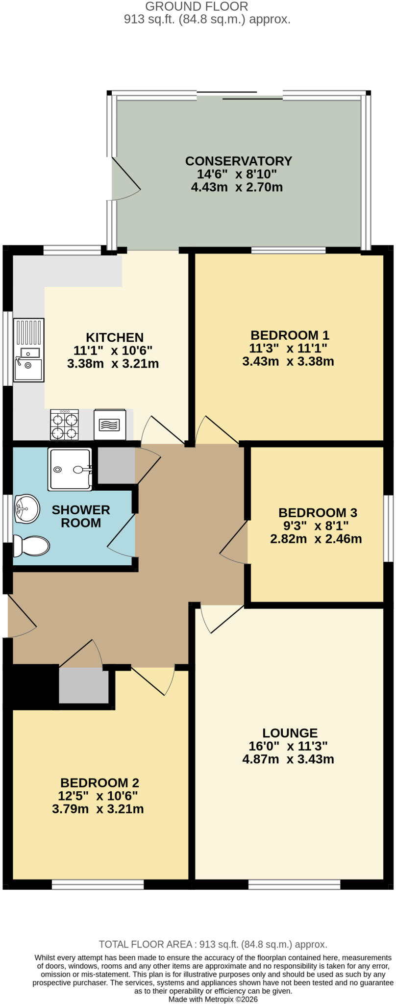Mill View, Waltham, DN37 floorplan