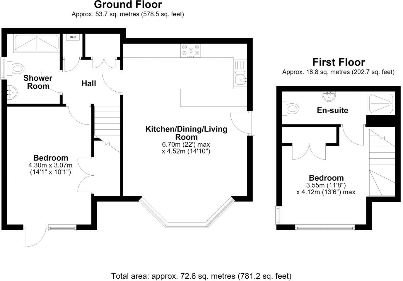Apt. 1 Alexandra House, Beach Road, Penarth, CF64 1FN floorplan
