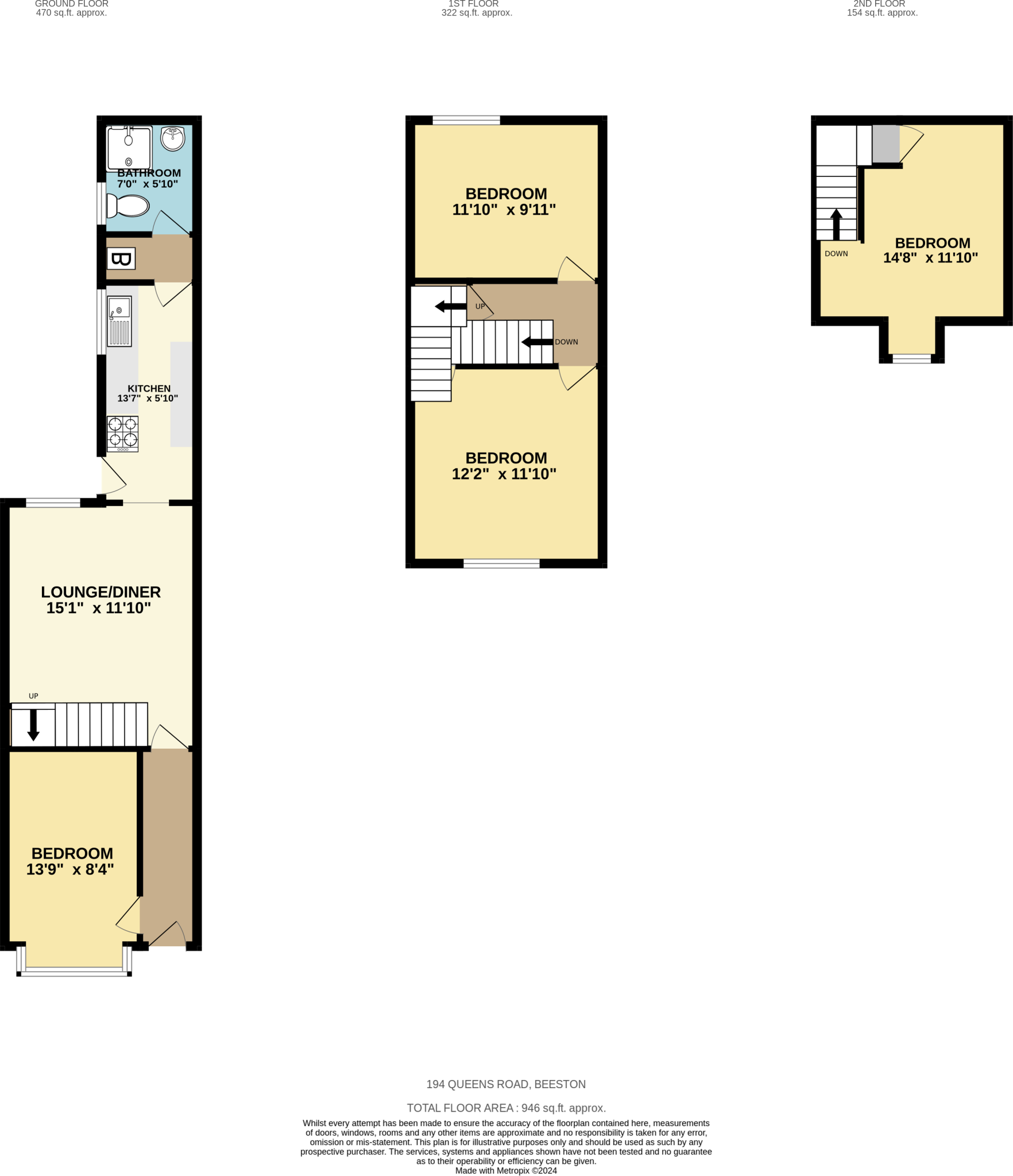 Queens Road, Beeston, Nottingham, Nottinghamshire, NG9 floorplan