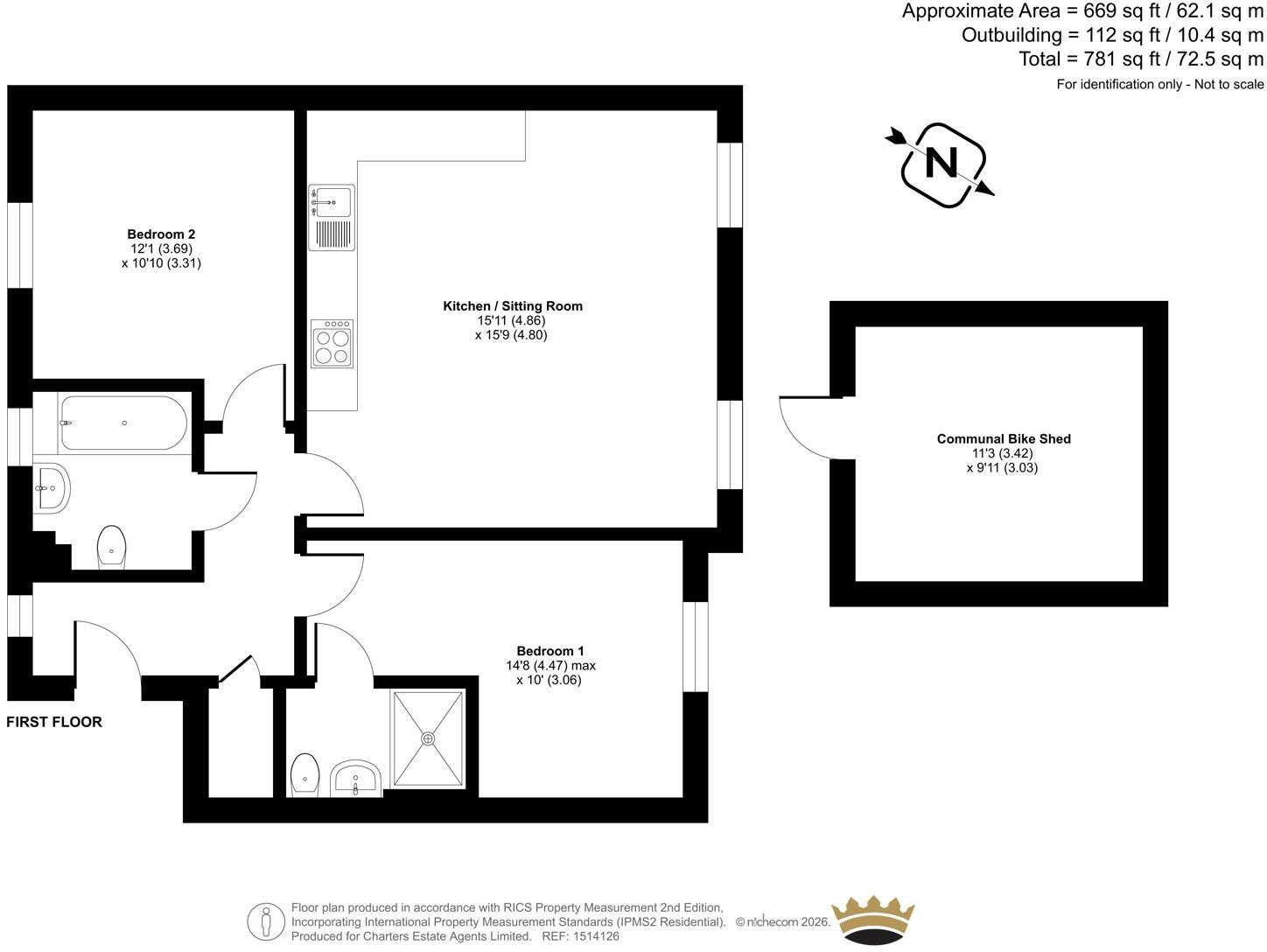 Overton Road, Worthing, West Sussex, BN13 floorplan