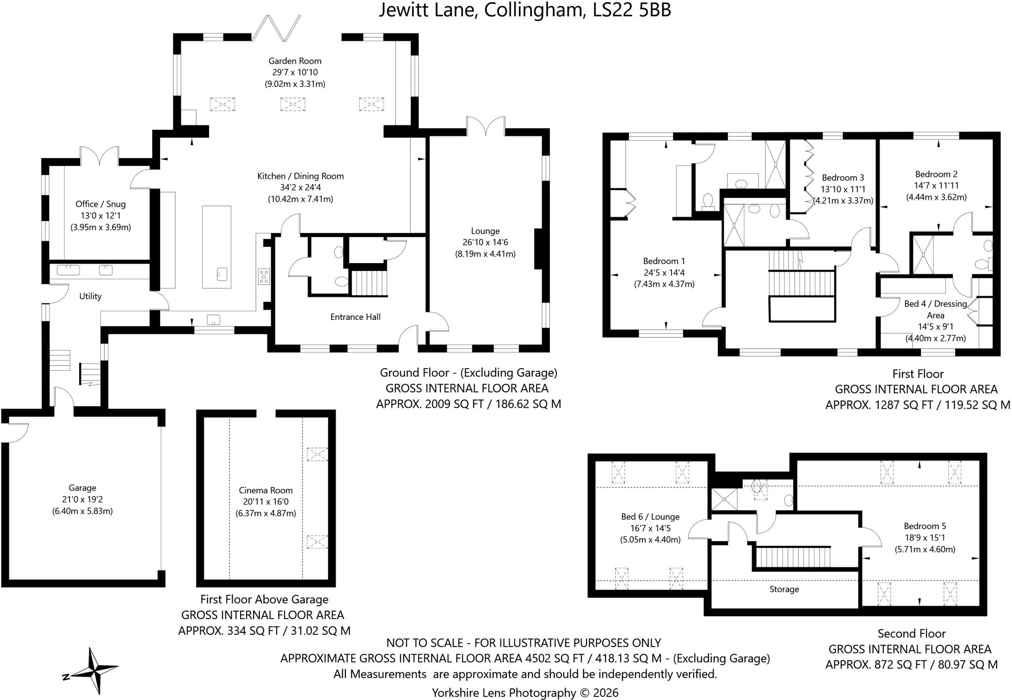 Jewitt Lane, Collingham, Wetherby, West Yorkshire floorplan
