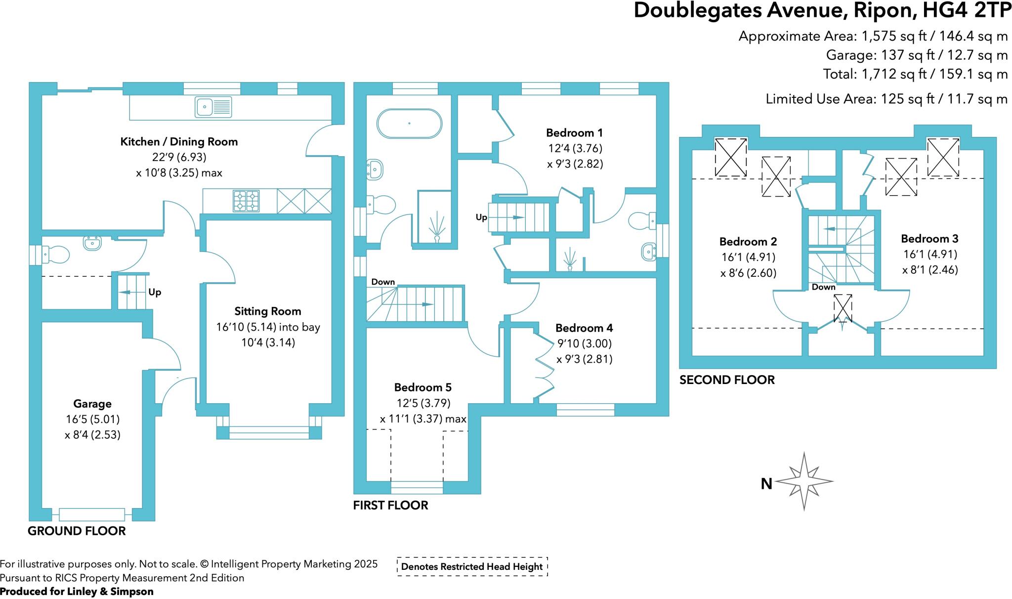 Doublegates Avenue, Ripon, North Yorkshire, HG4 floorplan