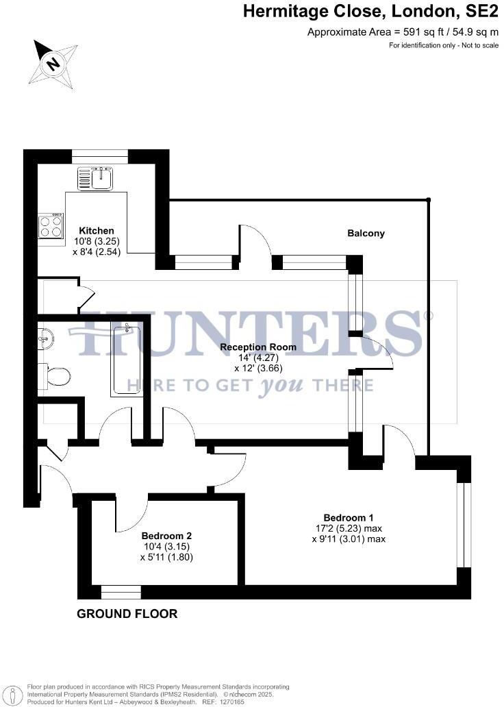 Flat 13, Block 5, Hermitage Close, London floorplan
