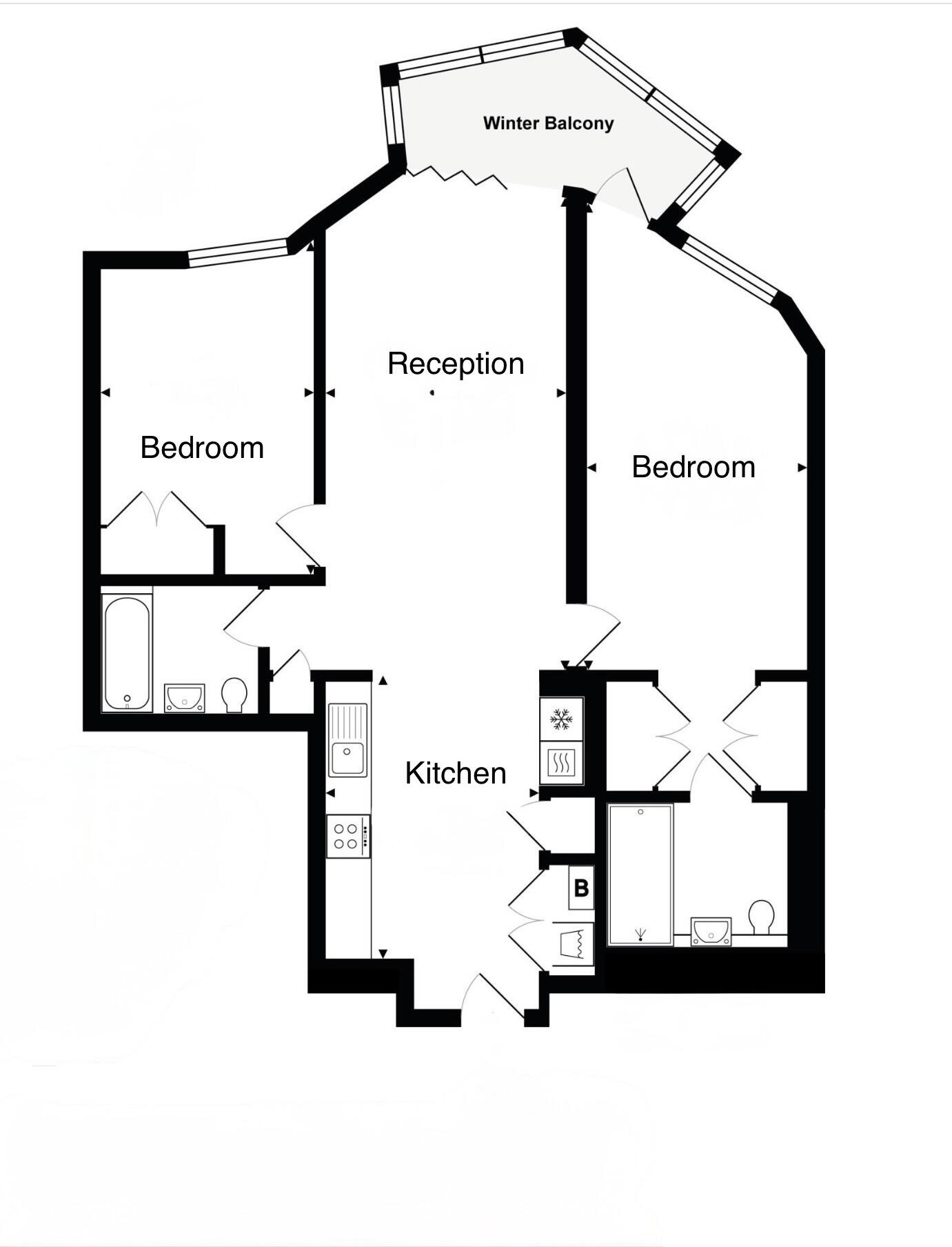 Wilshire House, 2 Prospect Way, London, London, SW11 floorplan