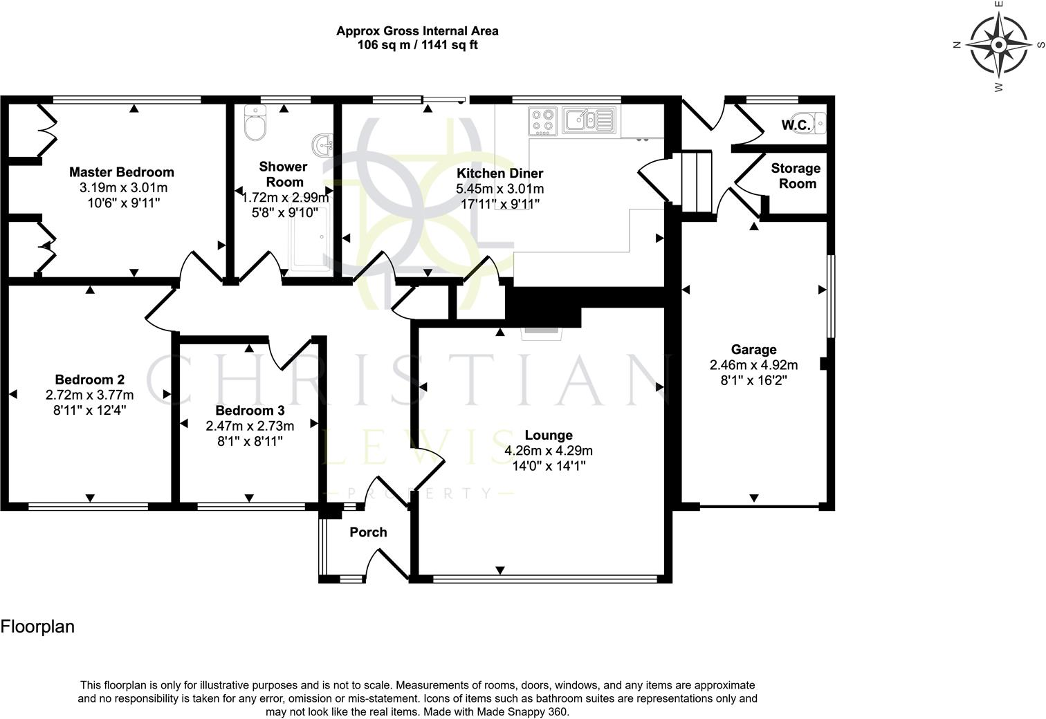School Road, Evesham floorplan