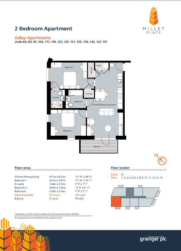 Millet Place, Pontoon Dock London E16 floorplan