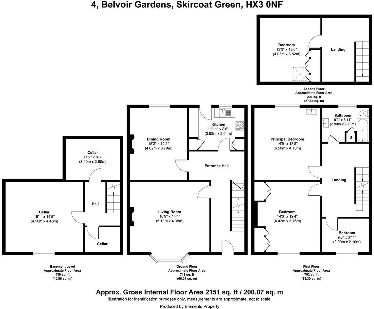 4, Belvoir Gardens, Skircoat Green, HX3 0NF floorplan